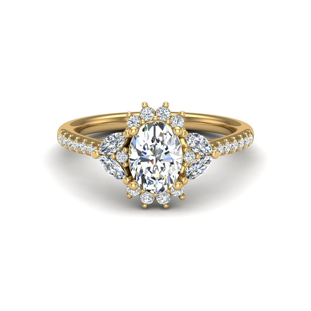 Celeste Halo Engagement Ring